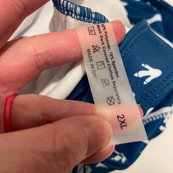 Unbranded Women's 2XL Teal White Dinosaur Skeleton One Piece Swimsuit FUN! - Picture 3 of 5